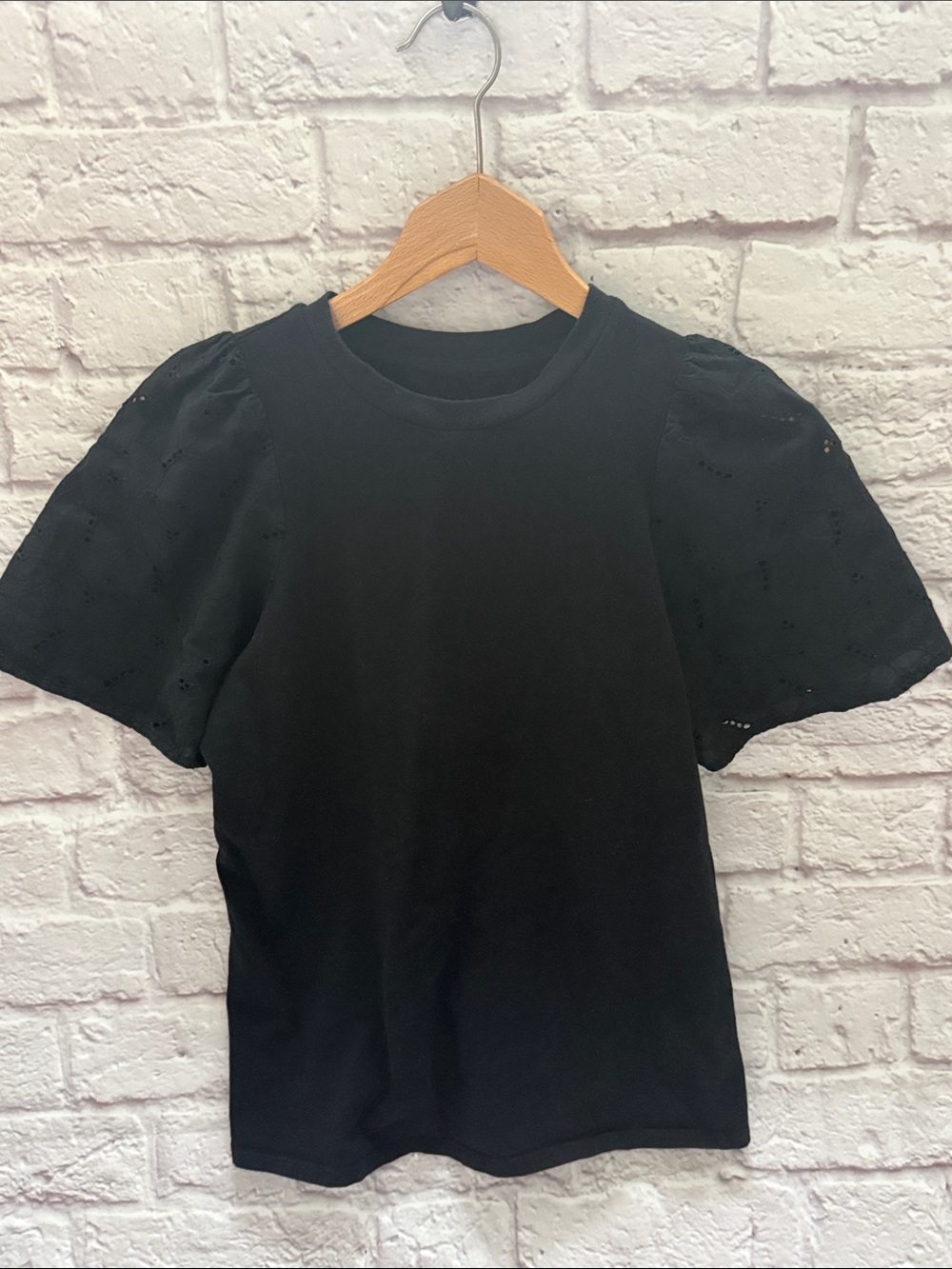A New Day Women’s Black Puff Sleeve Top